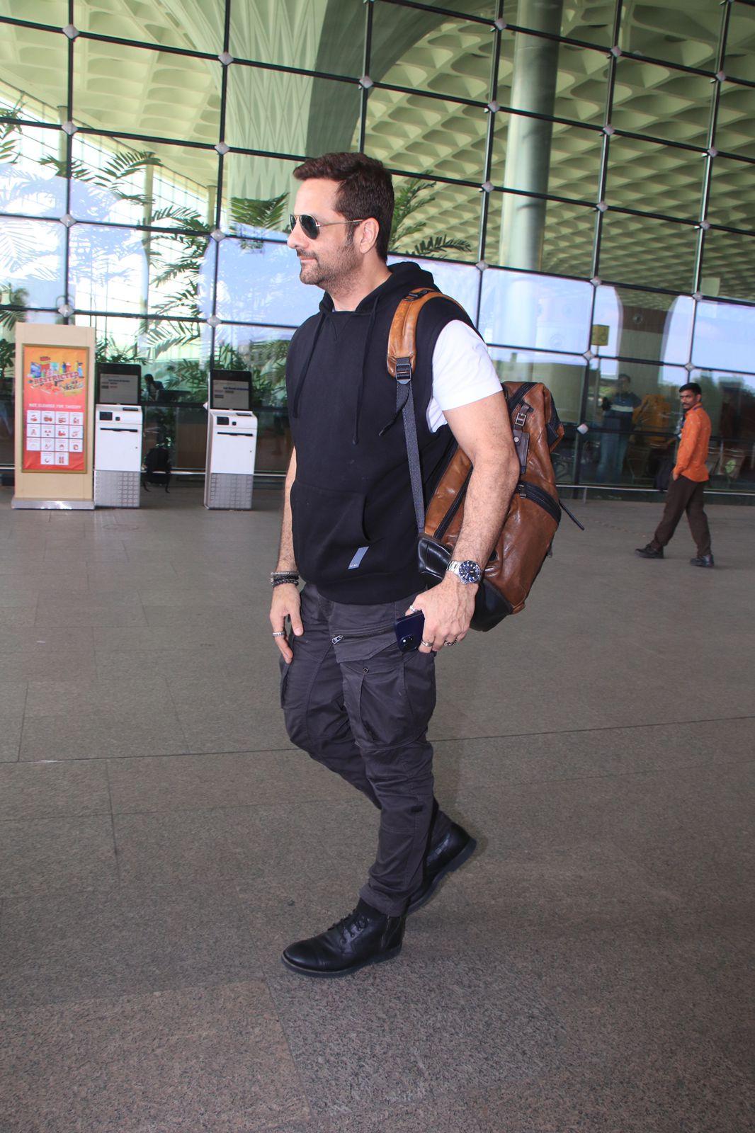 Fardeen Khan was snapped at the airport as he jetted off from the city
