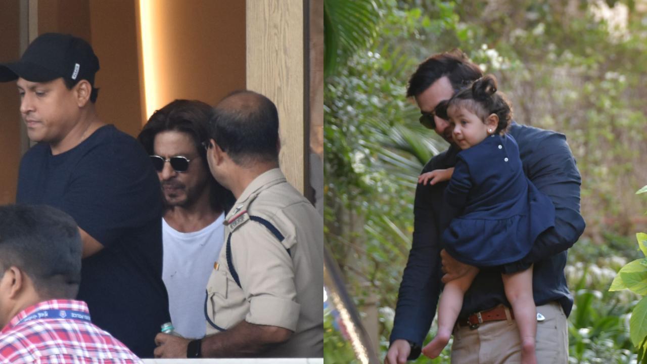 Spotted in the city: Shah Rukh Khan jets off; Papa Ranbir Kapoor takes Raha out
