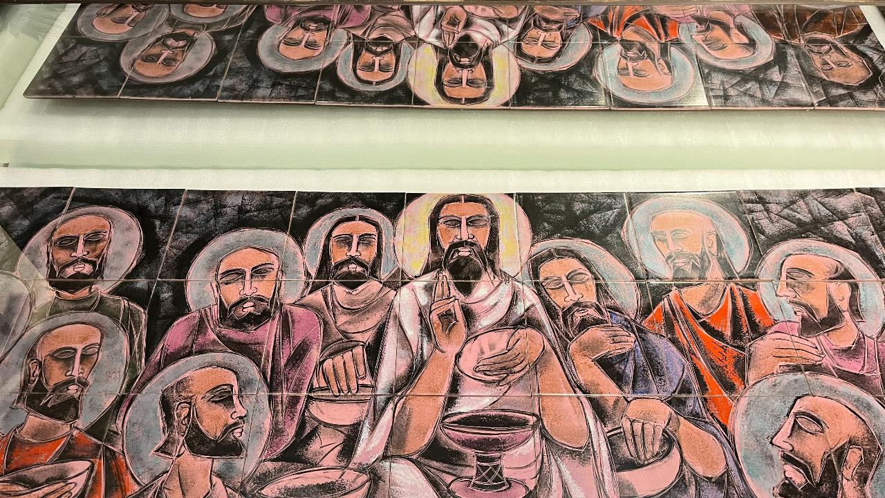 The Last SupperA modern take on the famous theme, the art-work display the Last Supper painted on a set of ceramic tiles. This was painted by the artist N. Panchal in 1964.For art and history enthusiasts in the city or visiting, the exhibition is open throughout Lent till March 27, on prior appointment. To book a visit or for further details, visitors can contact the Museum via email on archdiocesanheritagecommittee@gmail.com or their Instagram handle, @ahm.mumbai.