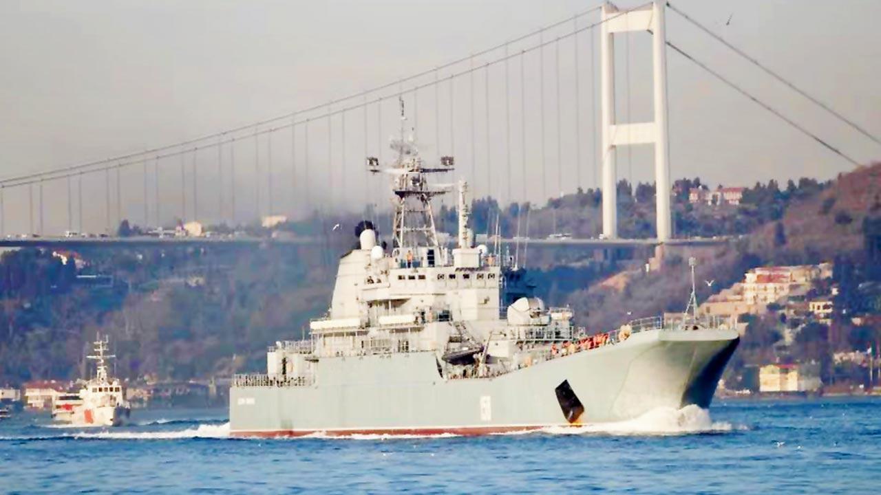 Ukraine sinks Russian landing ship in Black Sea