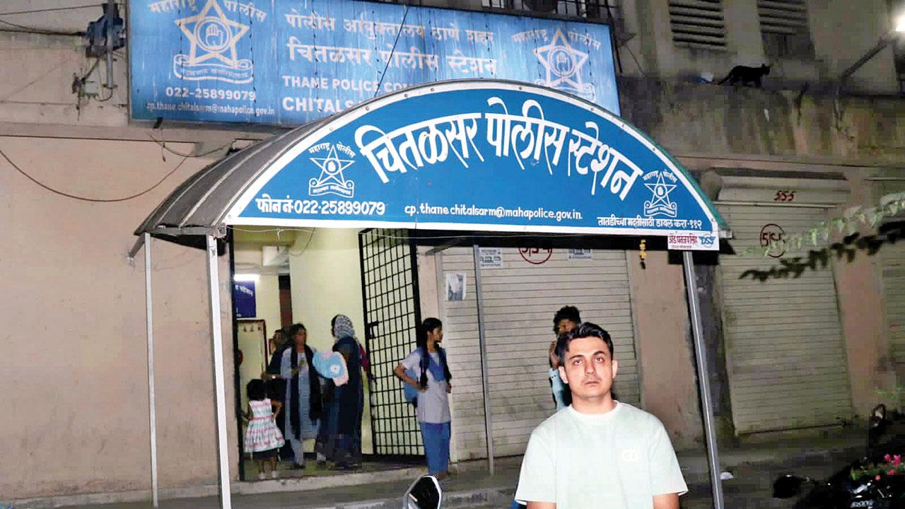 Varun at Chitalsar Manpada police station. Pics/Rajesh Gupta