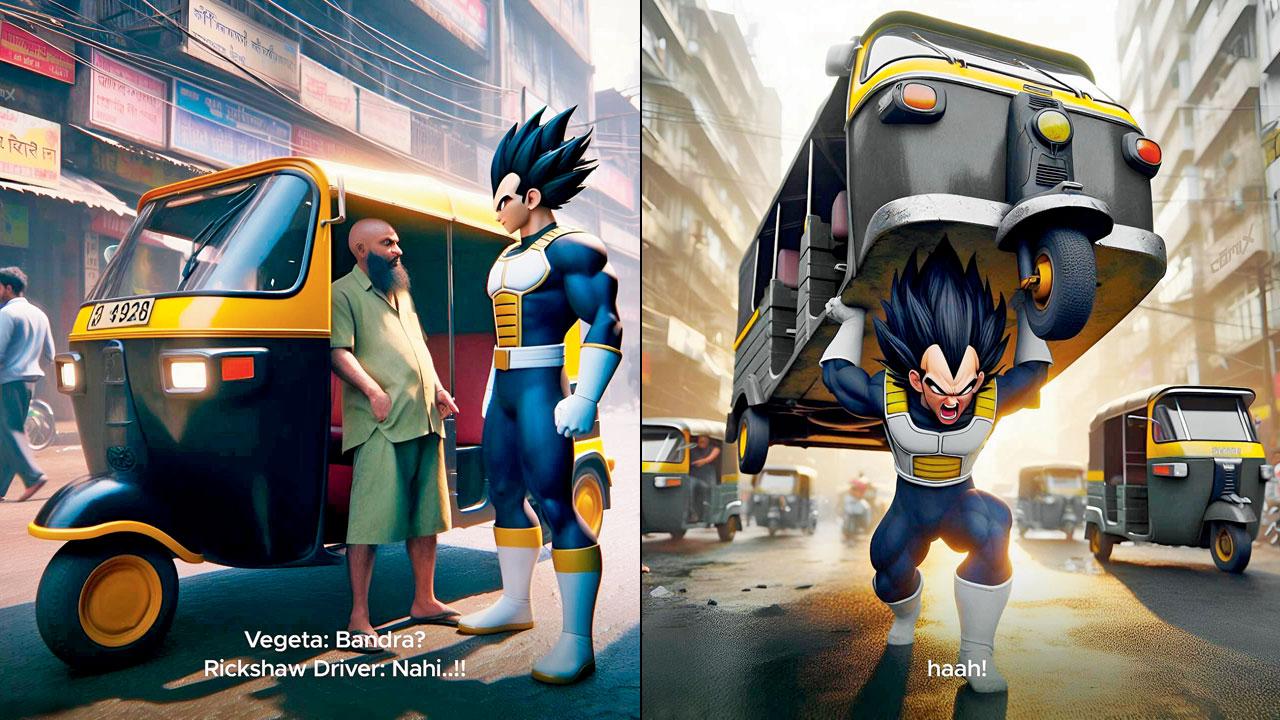 Vegeta’s first interaction with a rickshaw driver