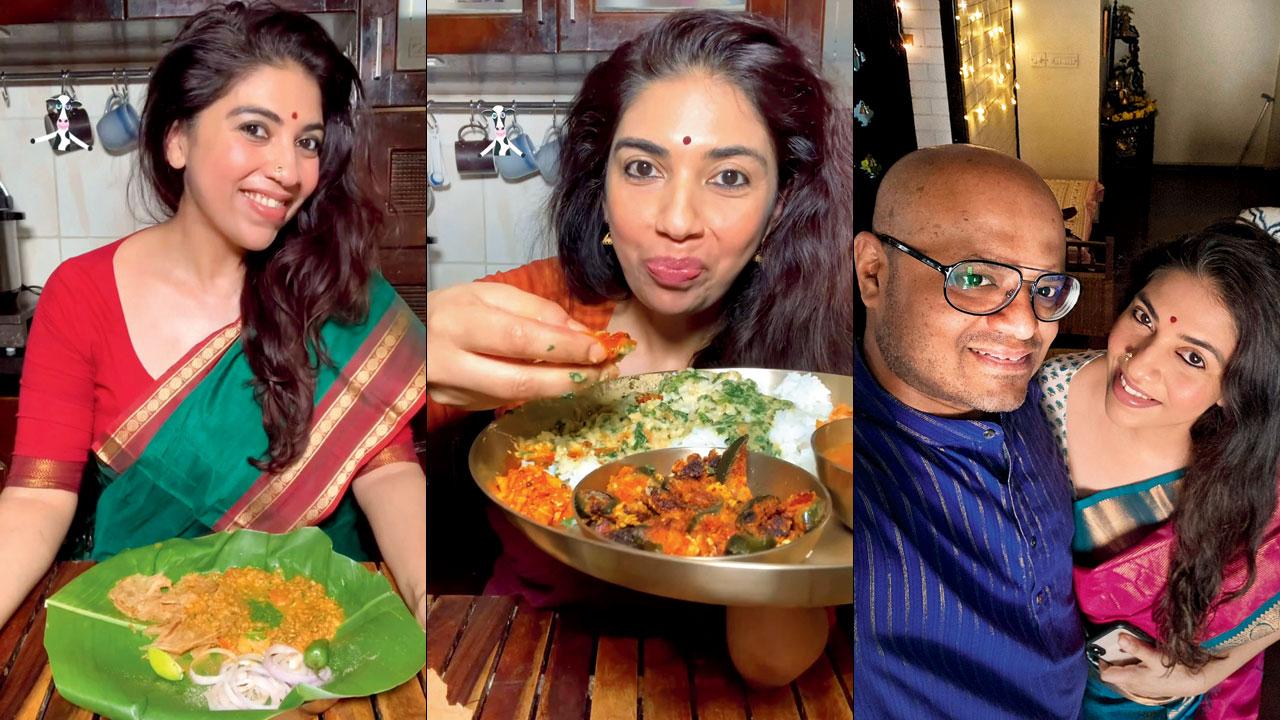 Vijayalakshmi Vikram posts her making earthy vegan recipes and eating them on her Instagram page. Her husband, Vikram, doubles as proof reader, assistant and her all-time number one cheerleader