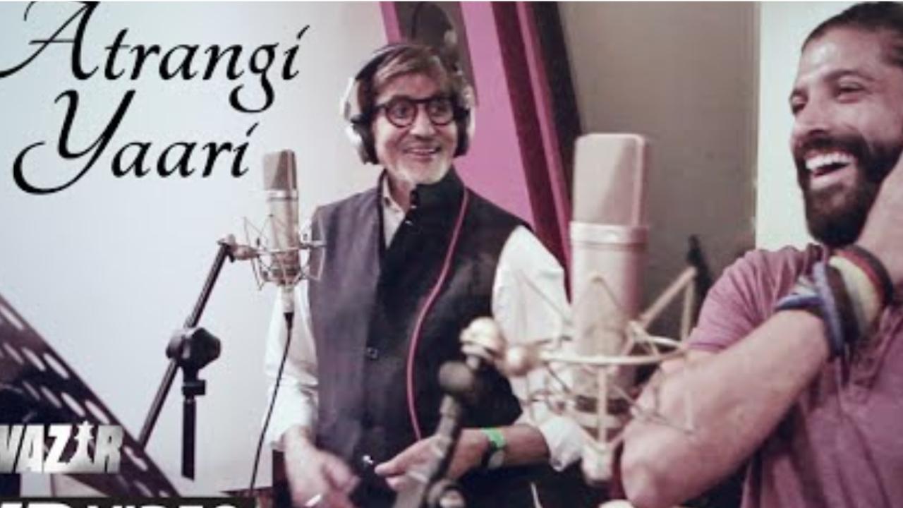 'Atrangi Yaari'
Amitabh Bachchan and Farhan Akhtar gave their voices to this song called, 'Atrangi Yaari' from the film 'Wazir.' Sung with warmth and zest, it's an anthem that celebrates the quirks and special connections that make friendships truly atrangi (colorful) and enduring
