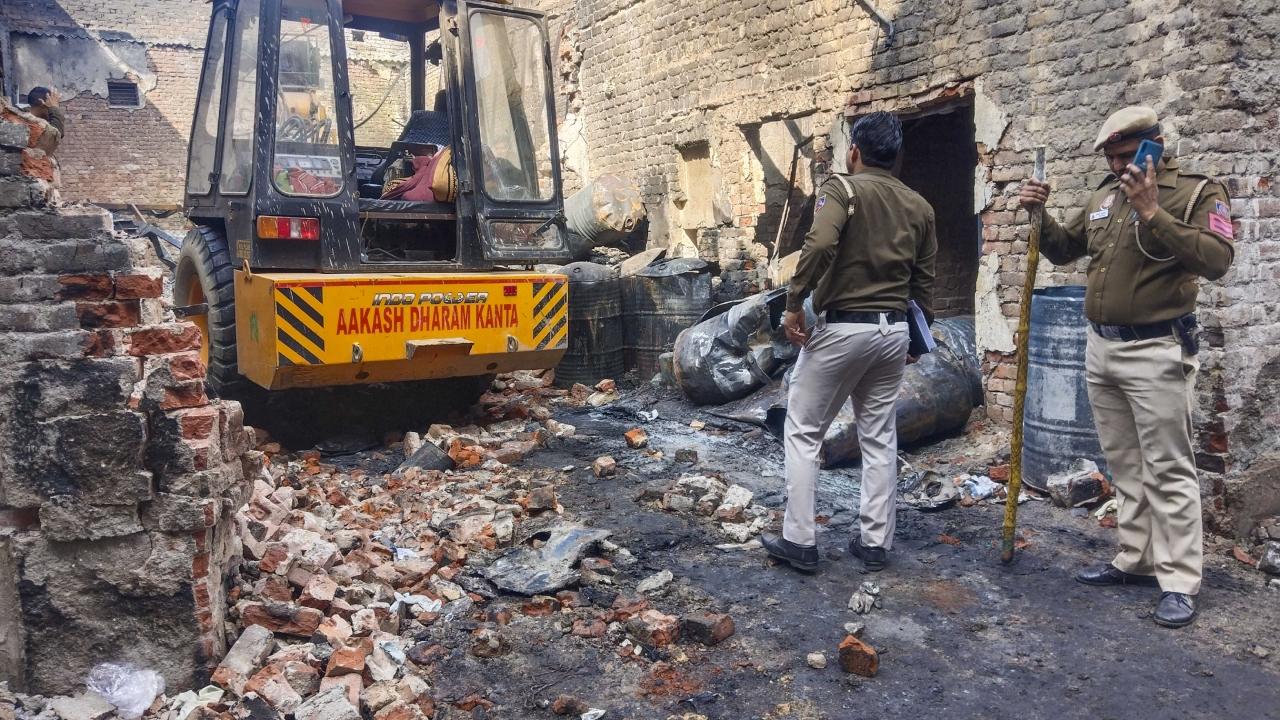 The fire was preceded by a blast and soon it spread to nearby buildings, including a drug rehabilitation centre and eight shops
