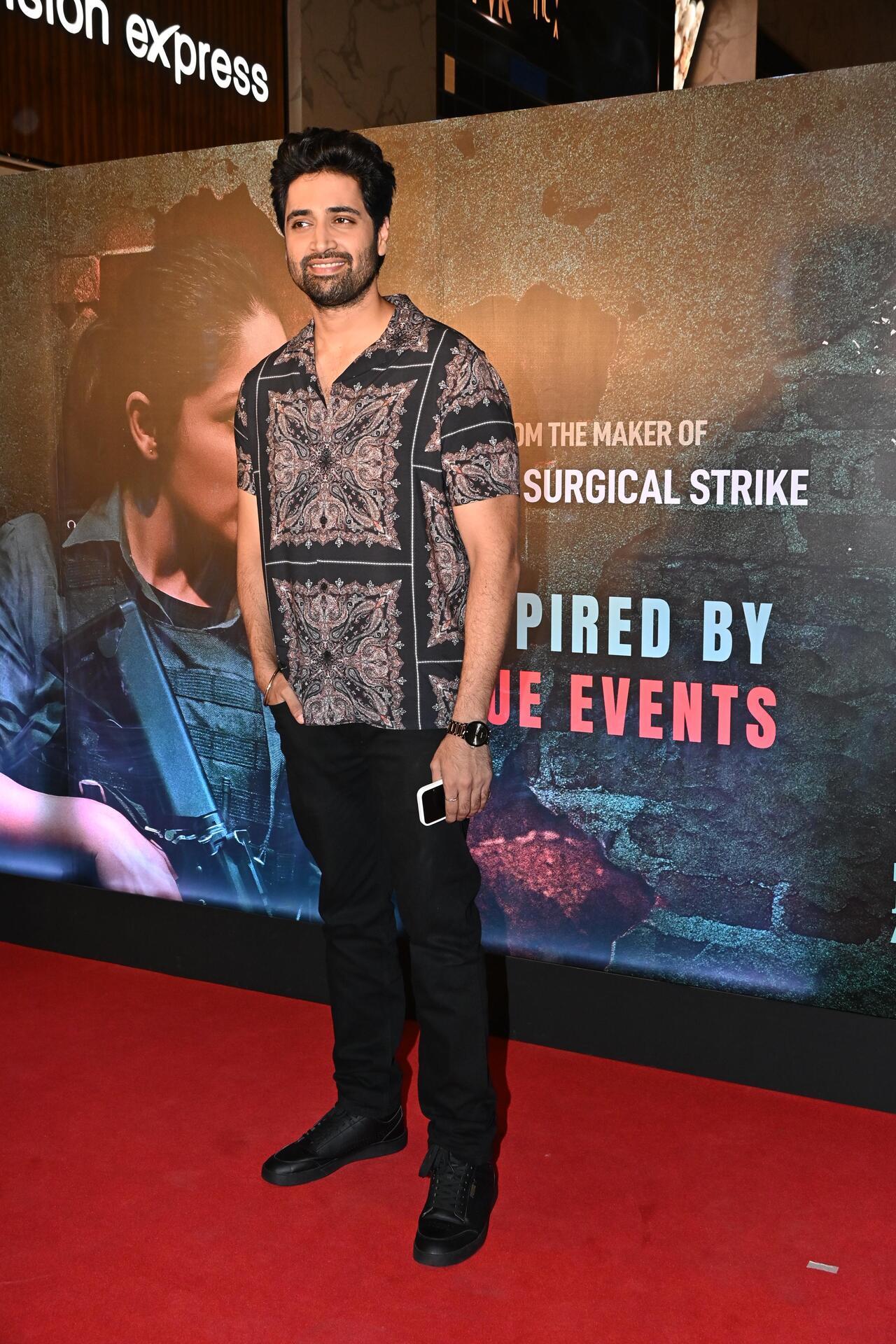 Adivi Sesh was all smiles as he attended the screening of the film