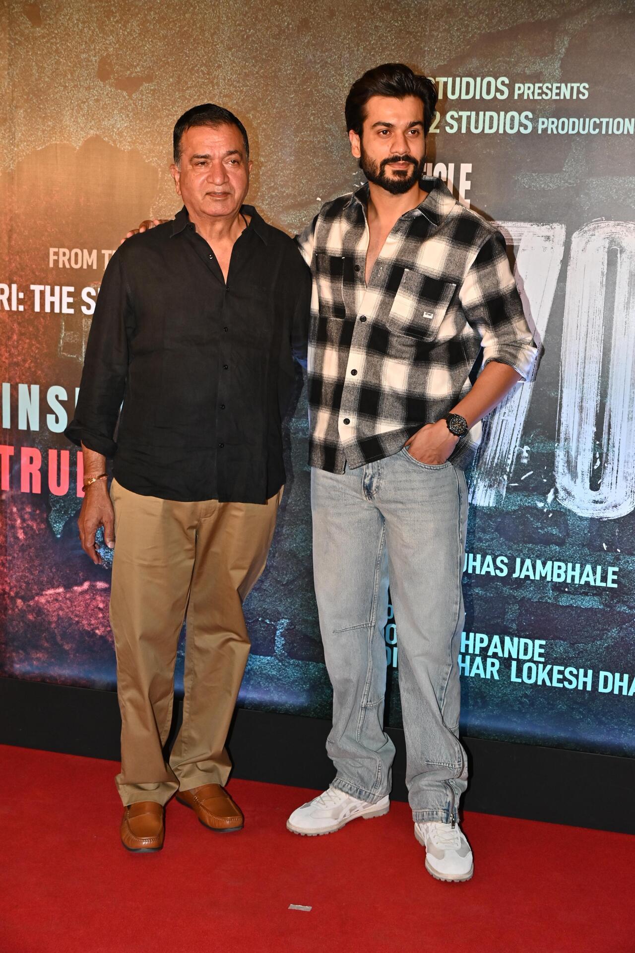 Sunny Kaushal strikes a pose with his father Shyam Kaushal