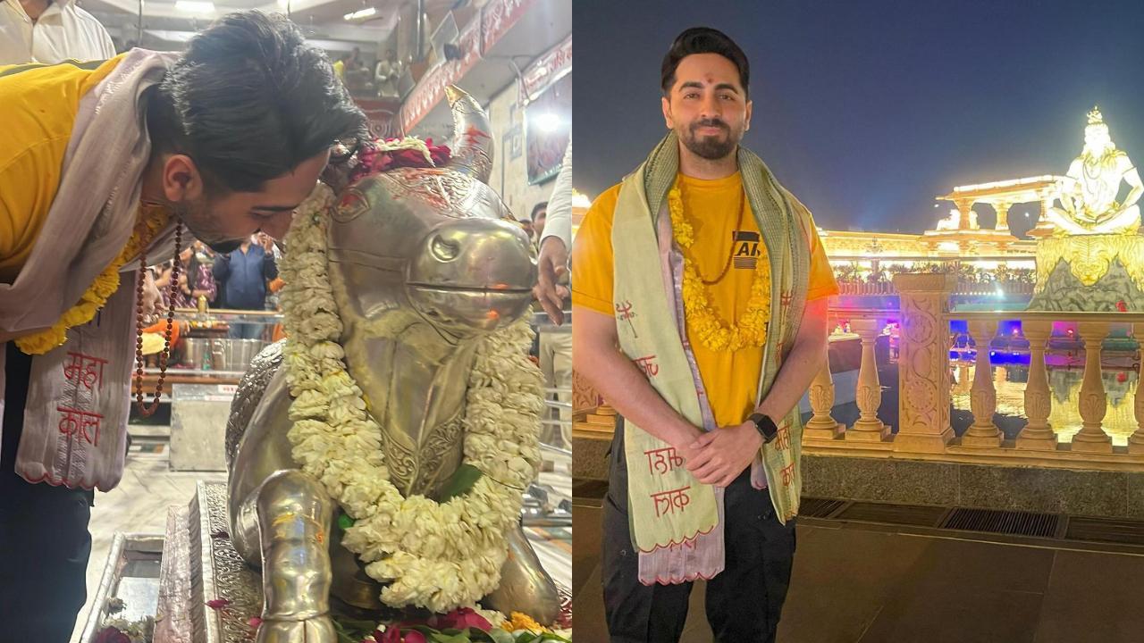 Ayushmann Khurrana vists Mahakaleshwar temple in Ujjain, shares pictures from spiritual experience
