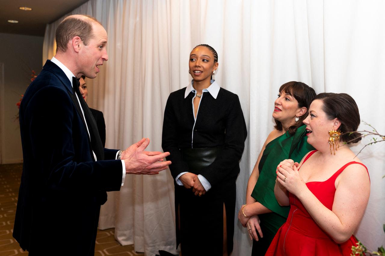Prince William, the President of BAFTA, was seen interacting with the rising stars