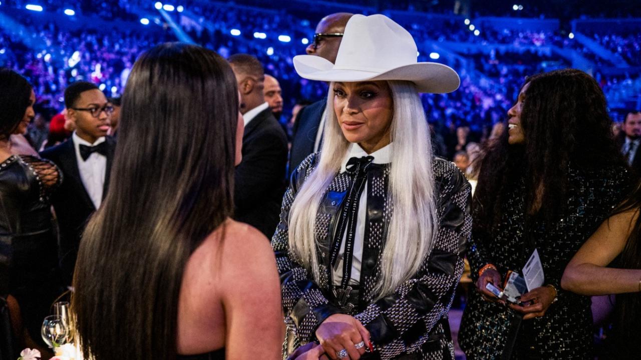 While Beyonce was not seen on the red carpet, she was spotted at the Grammys 2024 giving a cowboy vibe with her fit