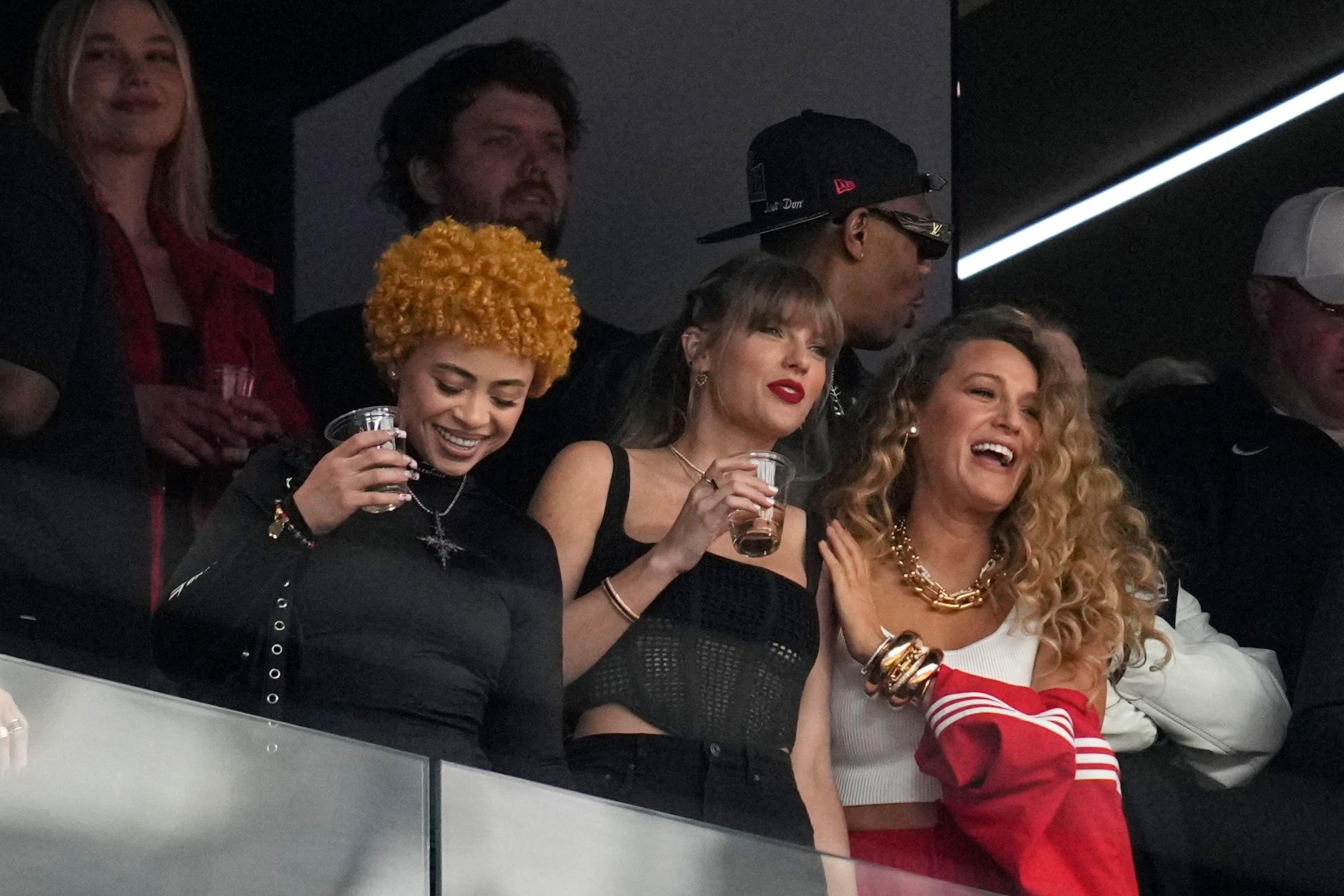 The 'Karma' singer brought along her close friends for the big game in Las Vegas to cheer on her boyfriend, Travis Kelce. Several clips of the Grammy-winning pop sensation went viral on social media in which she could be seen cheering for Kelce.