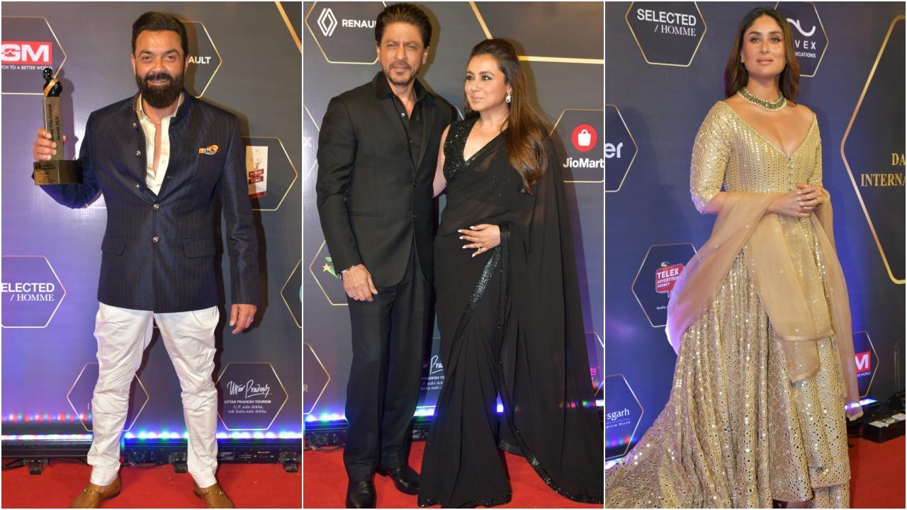 Shah Rukh Khan, Rani Mukerji, Kareena Kapoor on the red carpet at DPIFF awards