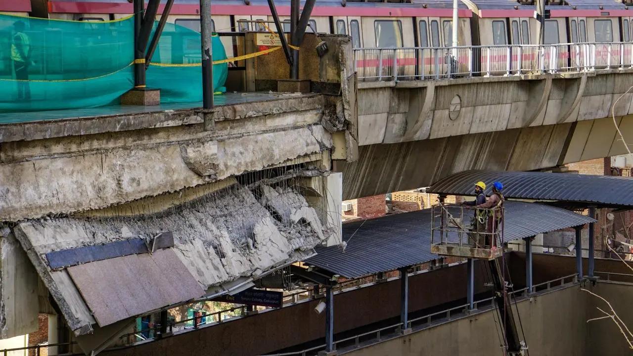 Delhi: Day after wall collapses in Gokulpuri metro station, DMRC orders inspection on Pink Line