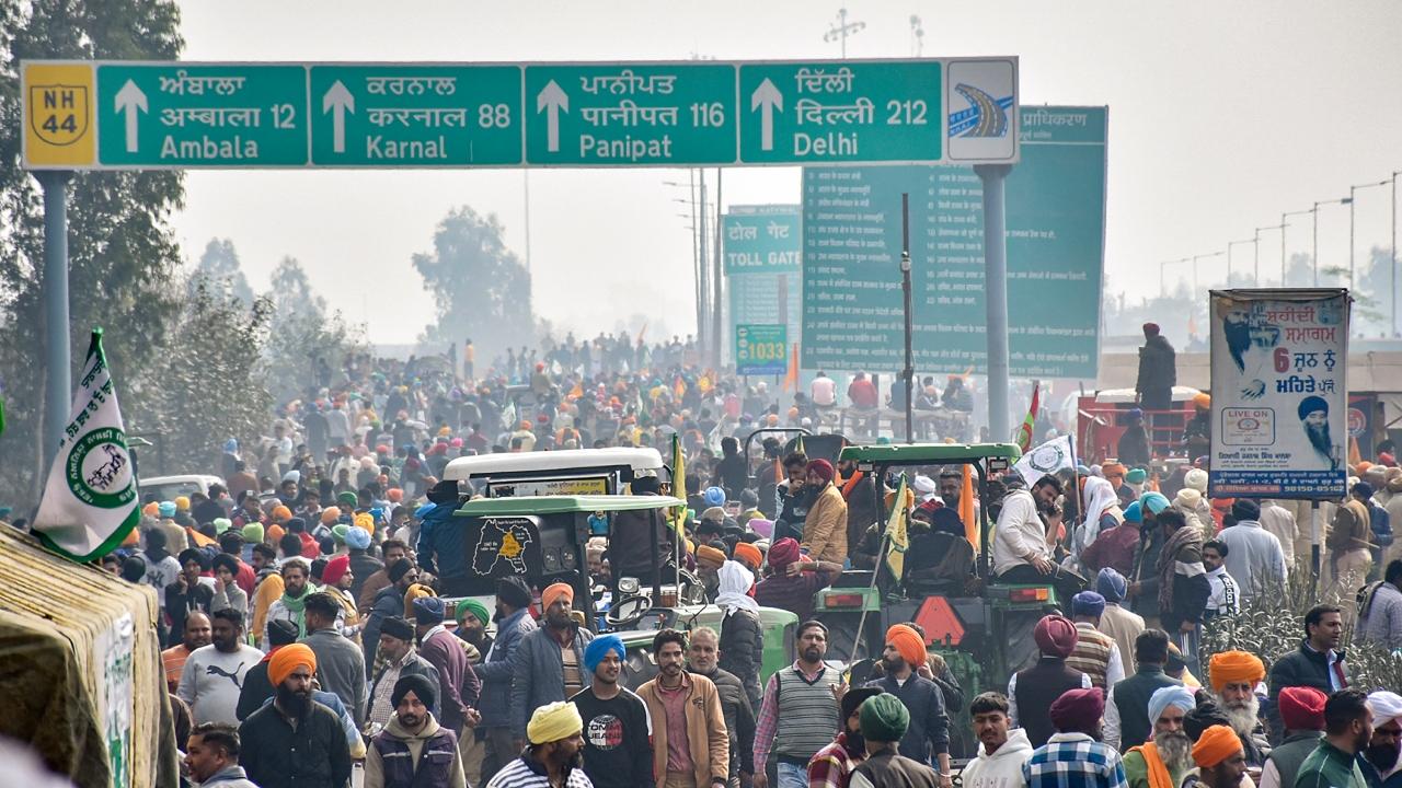 As security measure, section 144 is imposed in Delhi and Haryana authorities have also imposed section 144 at some areas, restricting entry of tractor trolleys, social gatherings etc