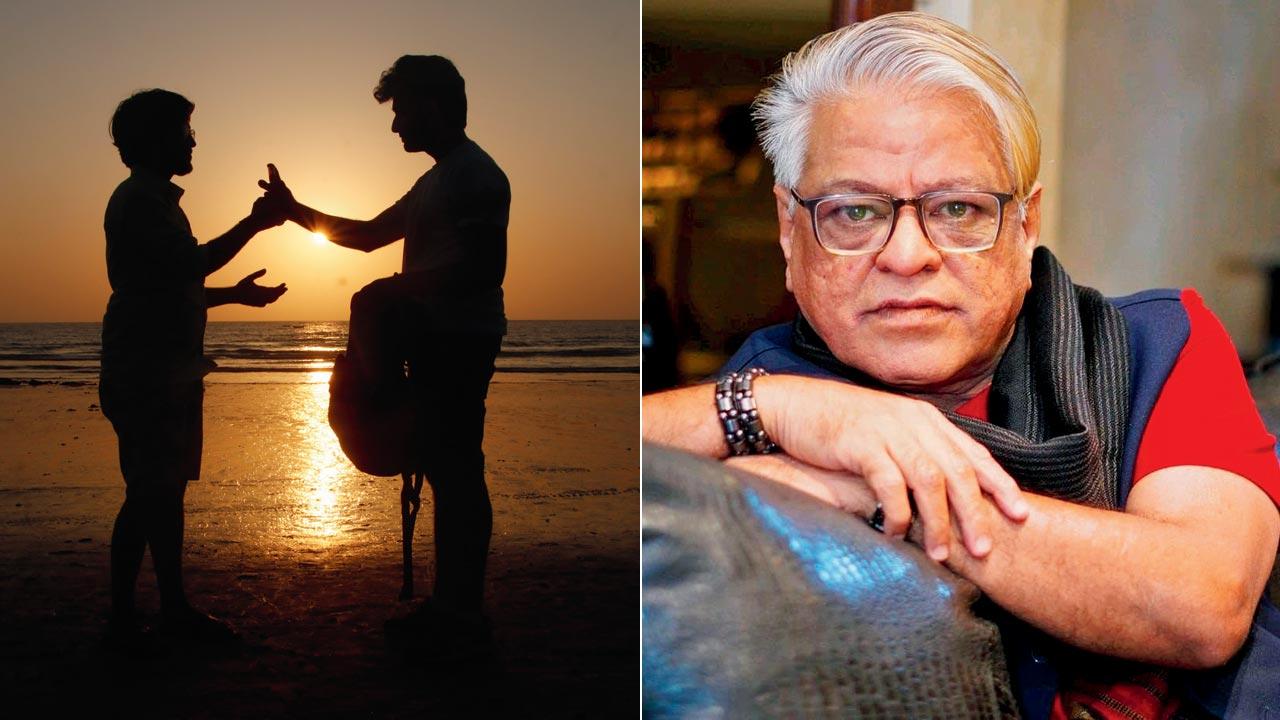 A still from the short film Beach; (right) Suhail Abbasi 