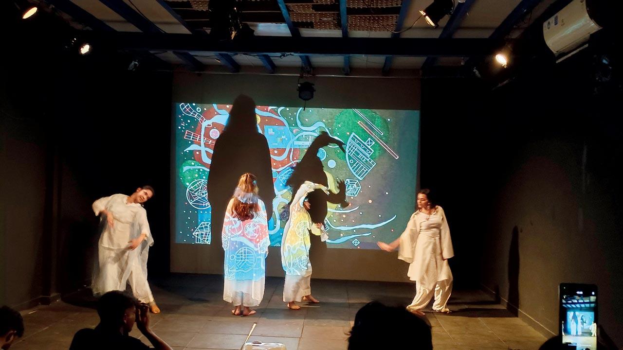 (From left) Ramya Palavjjhala, Sugandh Lamba, Kriti Chordia and Sneha Masurkar perform during the showcase