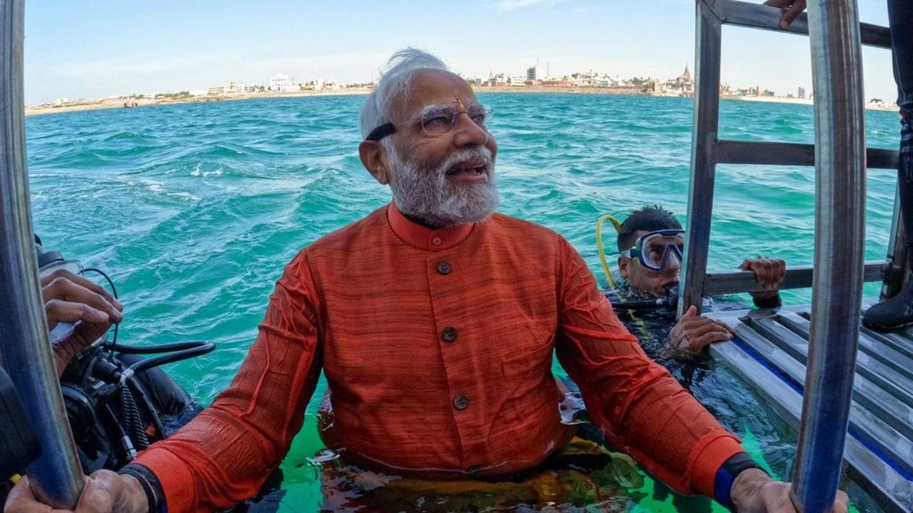 He also shared some photos showing him scuba diving in the waters, before attending a public function