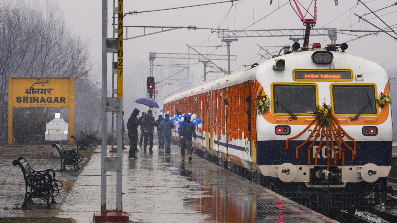 IN PHOTOS: Jammu and Kashmir's first electric train flagged off by PM Modi