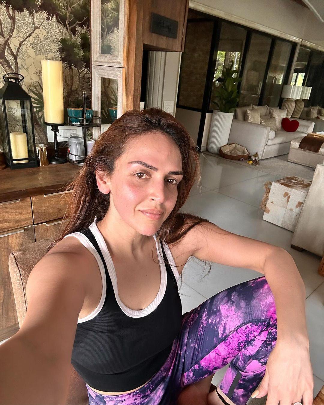 Esha has also been encouraging her followers to stick to their workout routines