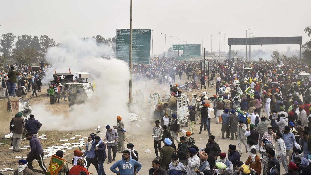 In pics: Protesting farmers clash with police at Shambhu border