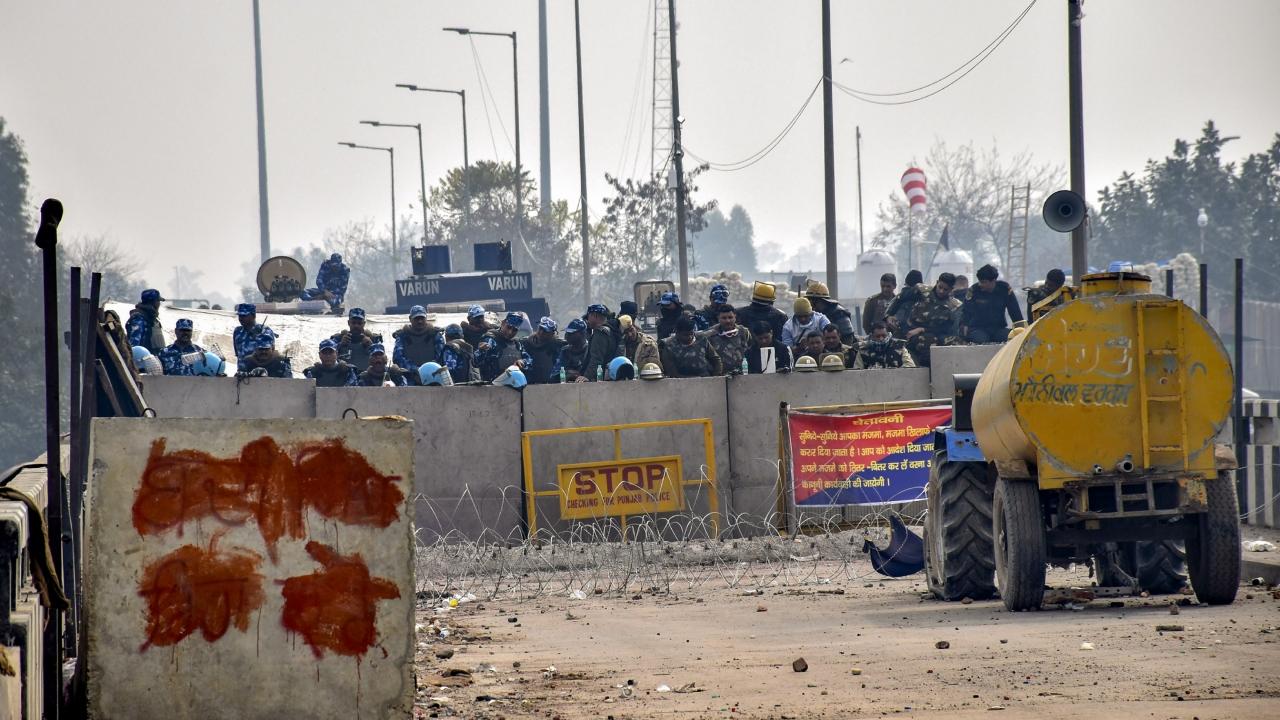 Multiple layers of barricades and concrete blocks have been put up and security personnel deployed at Delhi's borders with Haryana also in view of the protest