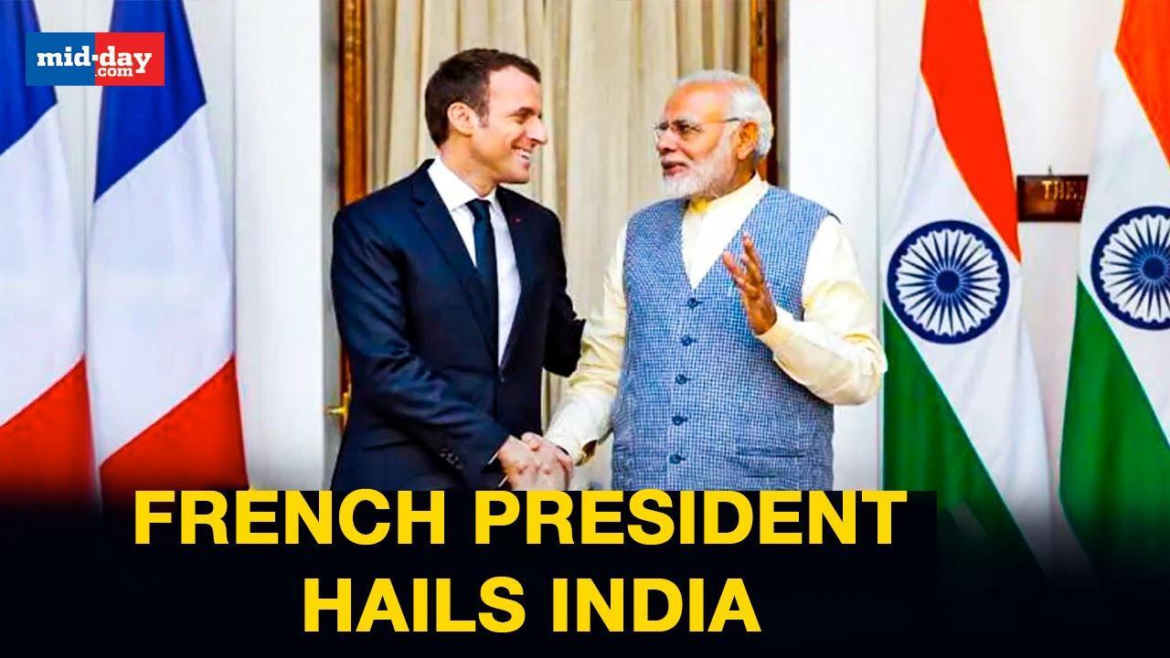 French President Emmanuel Macron says India is going to be in front row