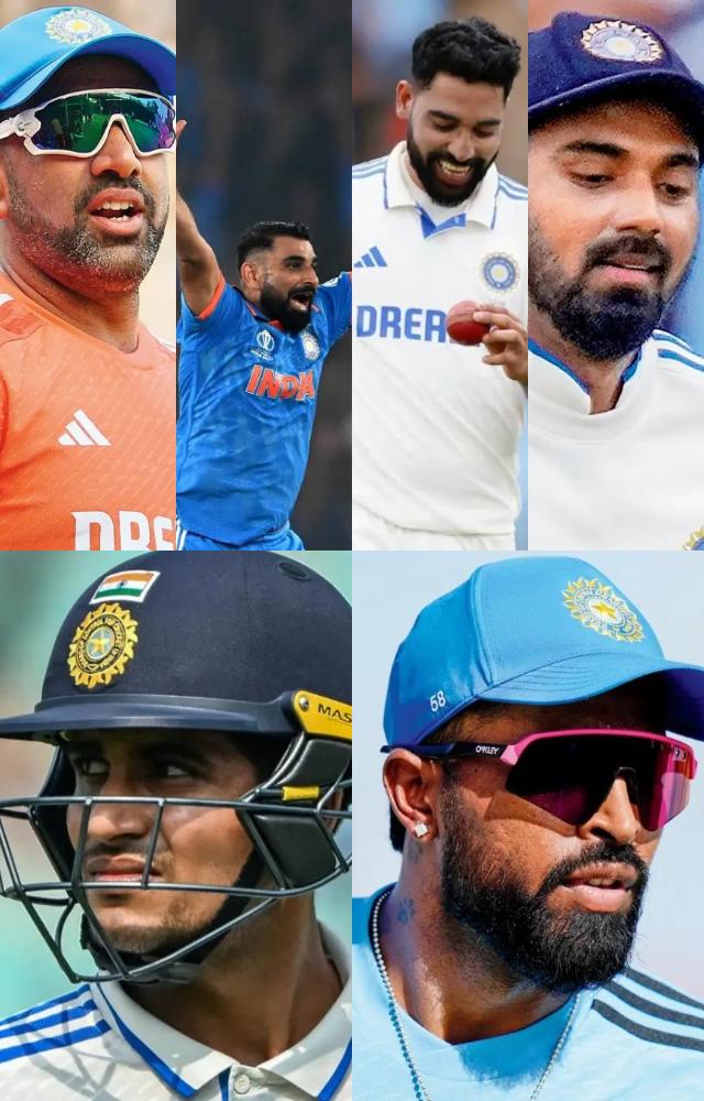 Grade A list consists of names like Ravichandran Ashwin, Mohammed Shami, Mohammed Siraj, KL Rahul, Shubman Gill and Hardik Pandya