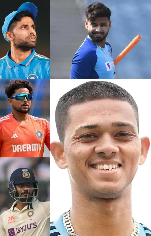 Suryakumar Yadav, Rishabh Pant, Kuldeep Yadav, Axar Patel and Yashasvi Jaiswal are the players in the Grade B list