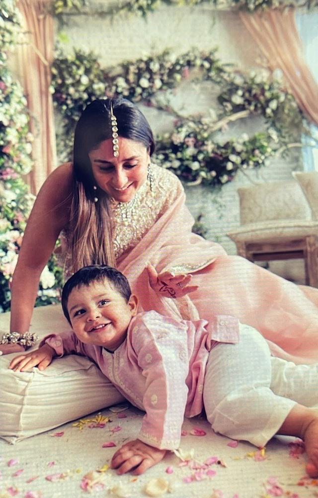 Unlike other celeb moms, Kareena doesn’t hesitate to post pictures of her son’s antics on Instagram. Here’s baby Jeh dressed in ethnic attire for Ranbir Kapoor and Alia Bhatt’s wedding