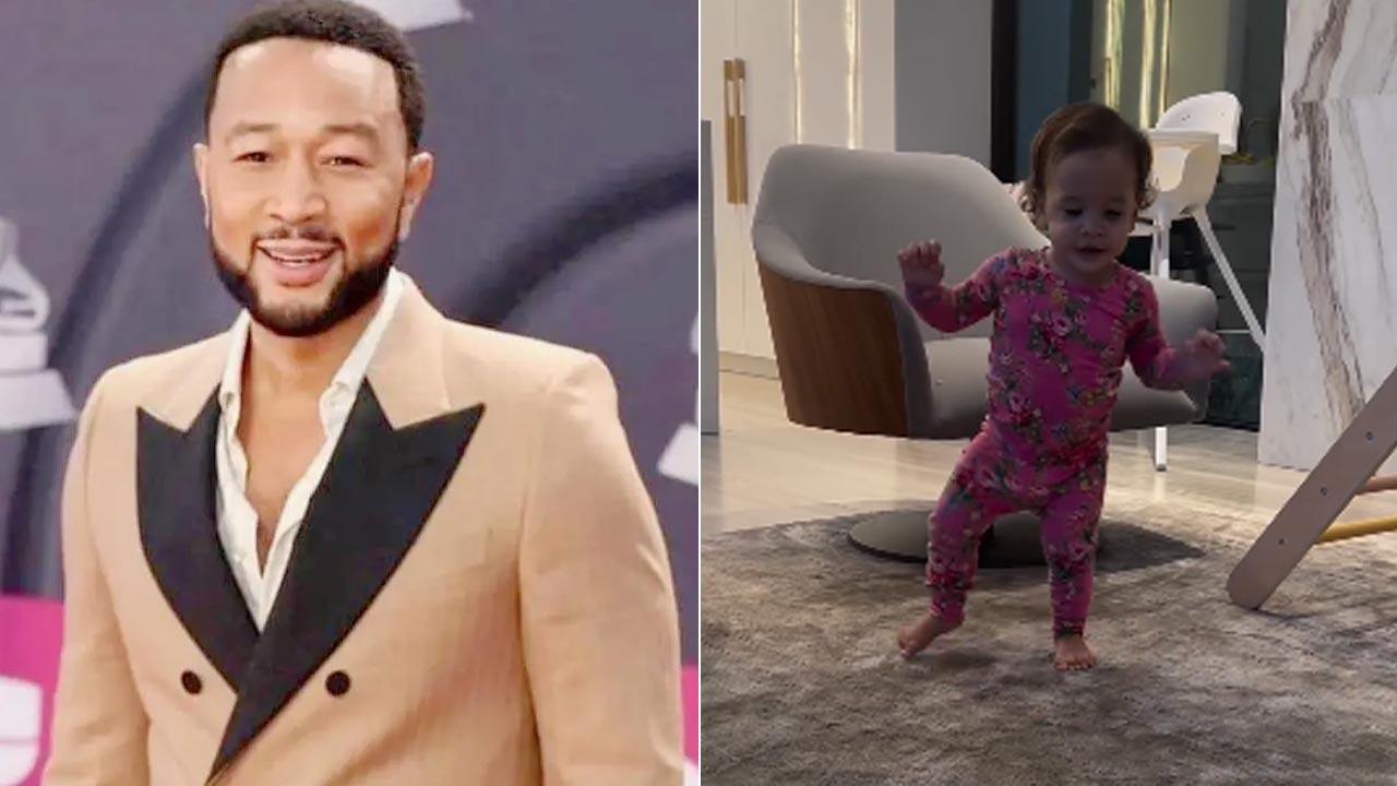 John Legend shares adorable video of daughter Esti taking first steps