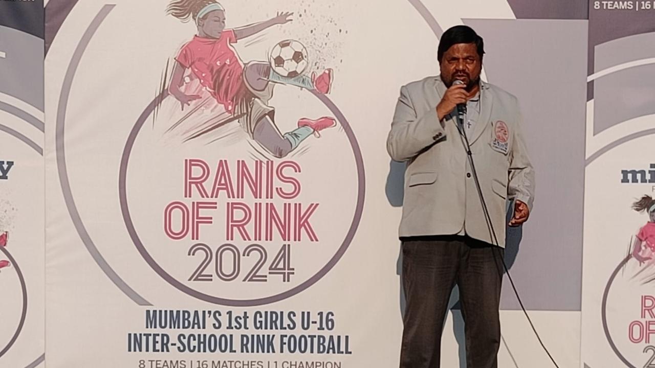 The president of the Mumbai School Sports Association Fr. Jude Rodrigues also made his appearance at the Mid-Day's Ranis of Rink 2024