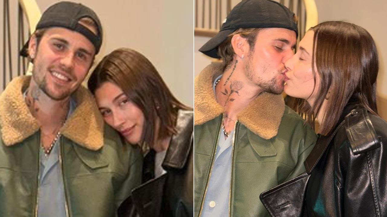 Justin Bieber kisses wife Hailey Bieber in new pic