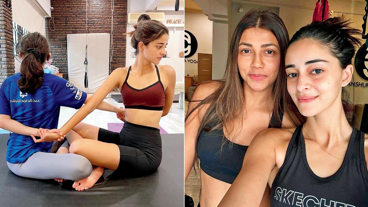 Ananya Panday with her trainer Anshuka Parwan
