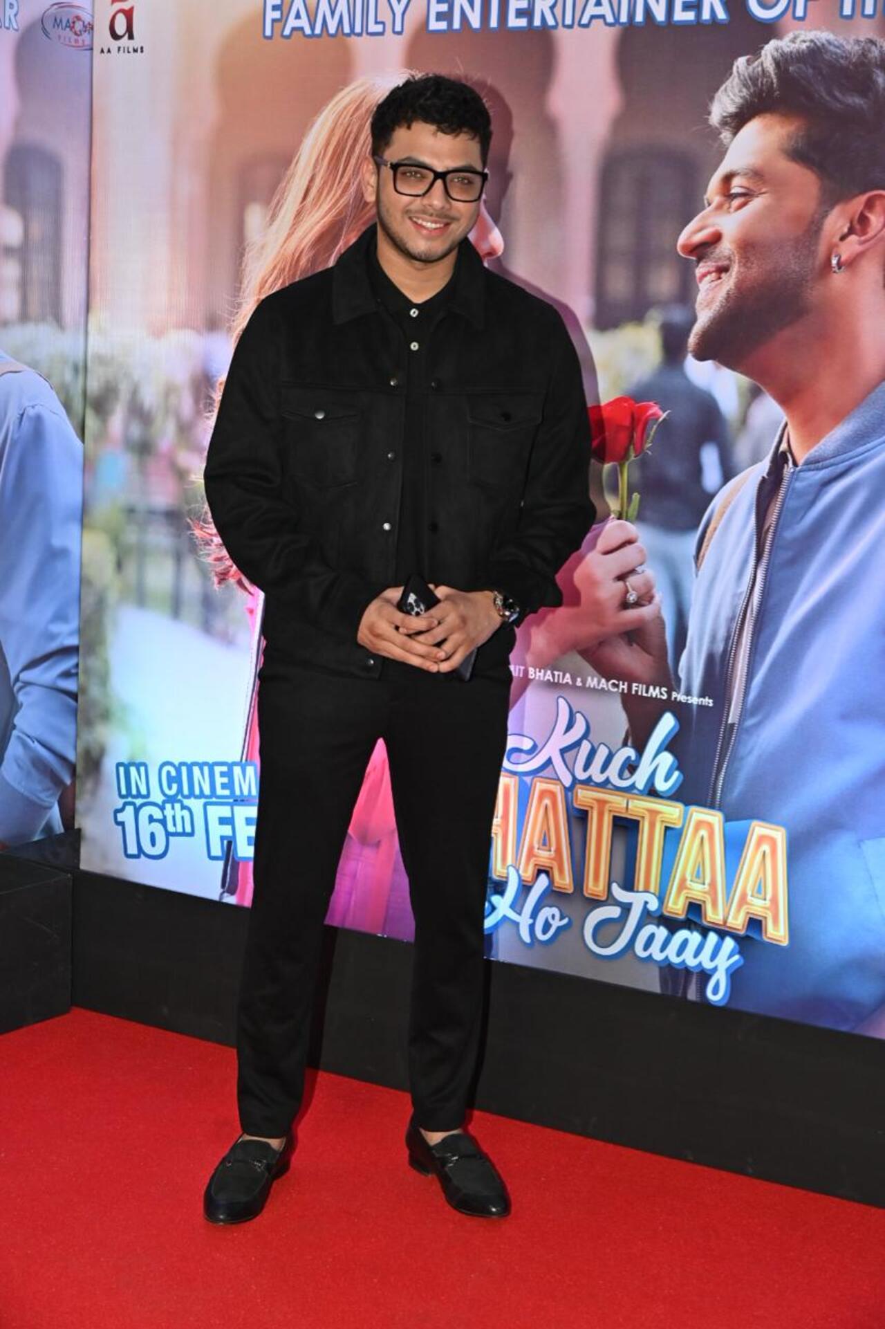 Vishal Jethwa was all smiles as he attended the screening dressed in an all-black outfit