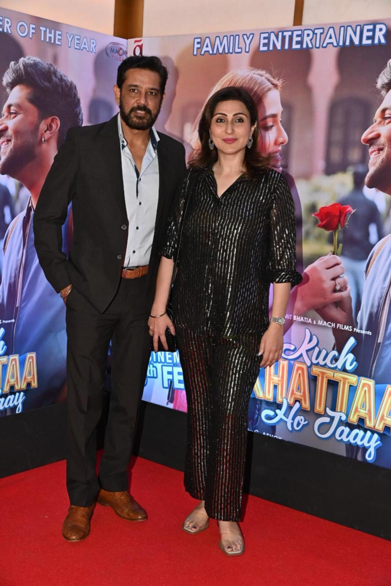Anup Soni with his wife Juhi Babbar were also at the screening 