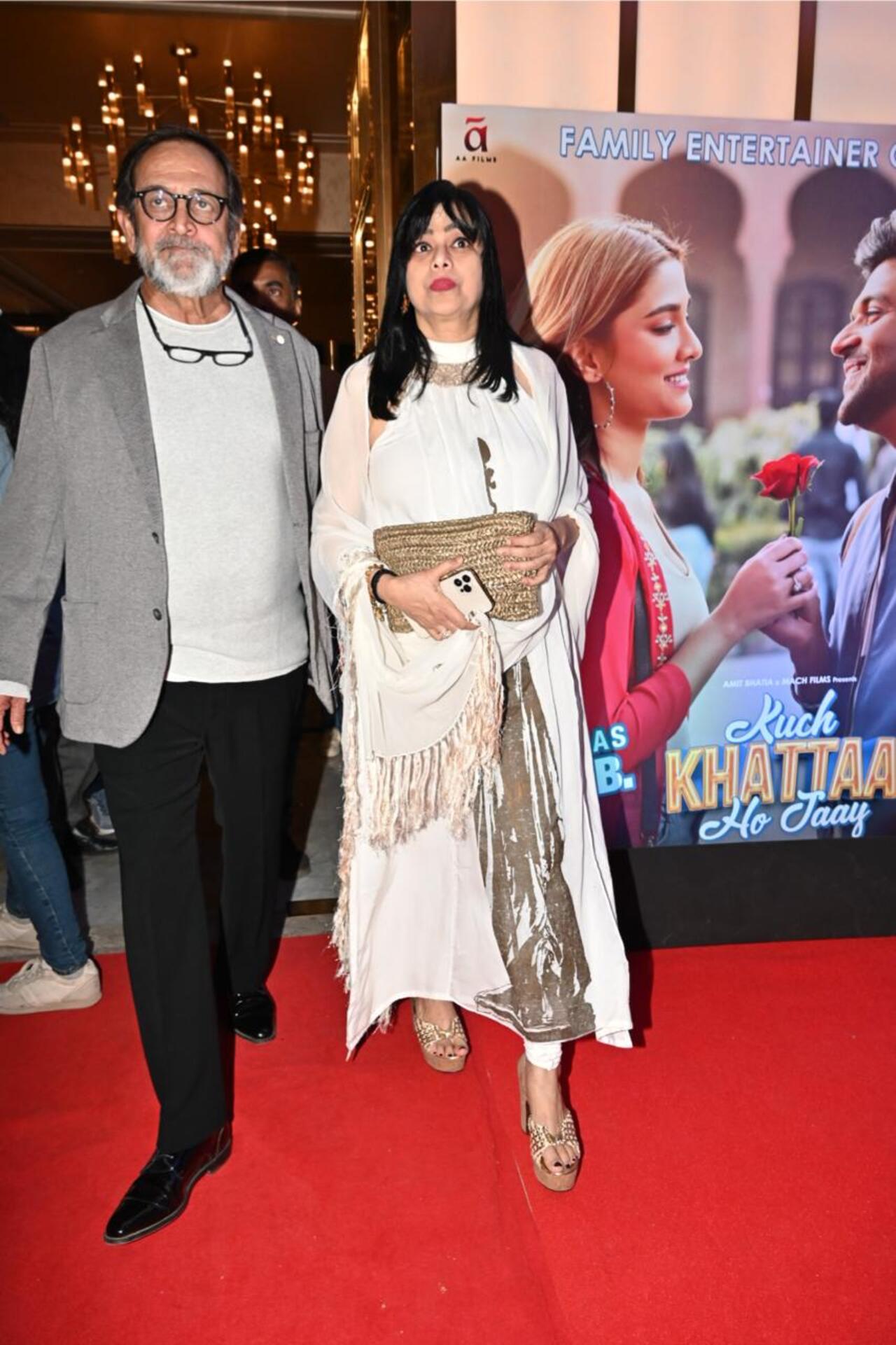 Mahesh Manjrekar with his wife Medha