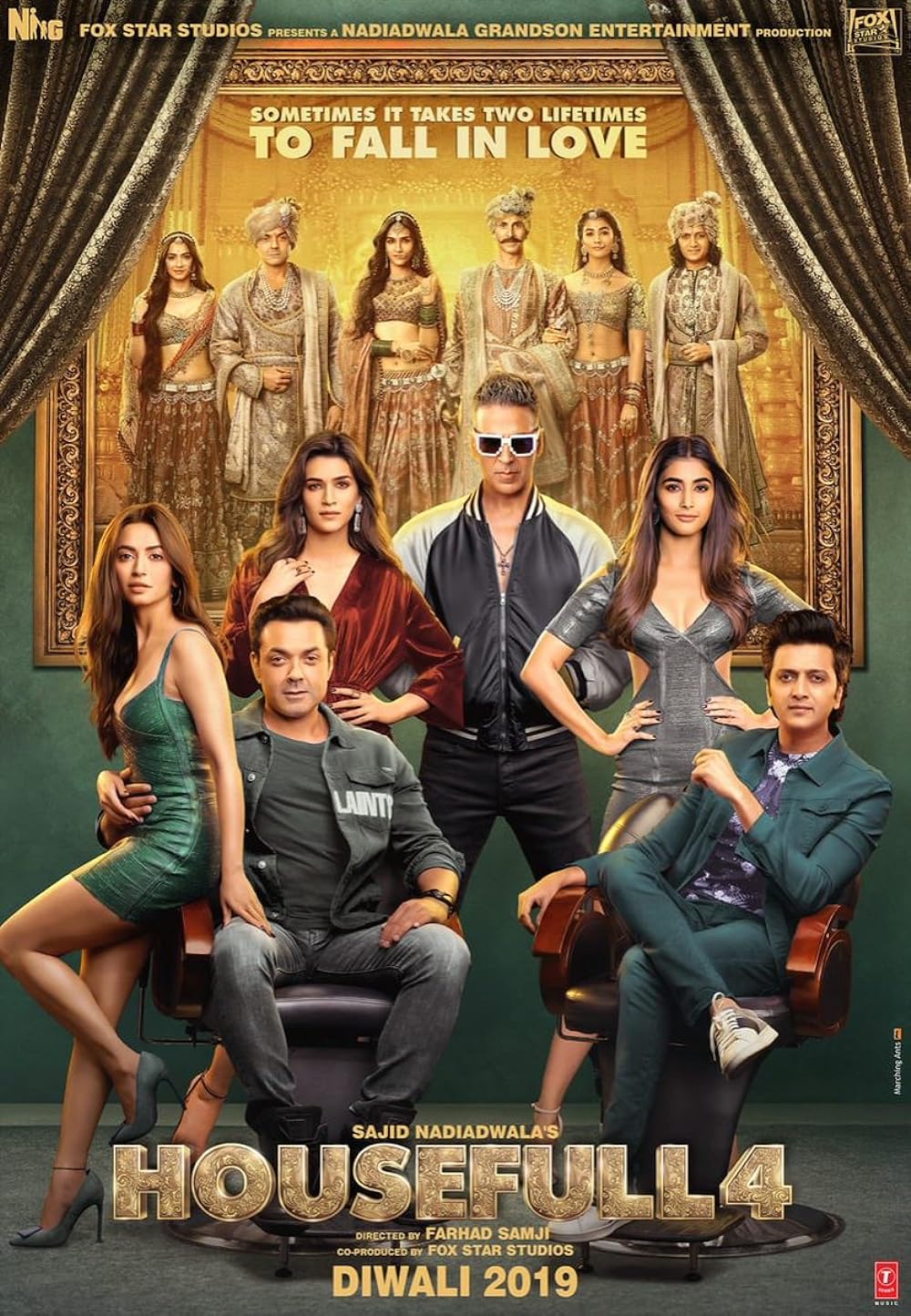 Housefull 4 (2019) offers Kriti Sanon in a hilarious comedy of errors alongside an ensemble cast, directed by Farhad Samji. This film takes the audience on a rib-tickling journey of reincarnation, mistaken identities, and uproarious chaos.