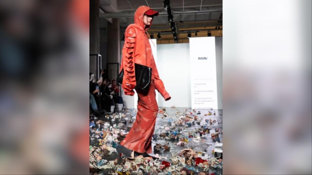 Creativity reached a zenith when the Milan runaway witnessed models splattered with trash and food. 