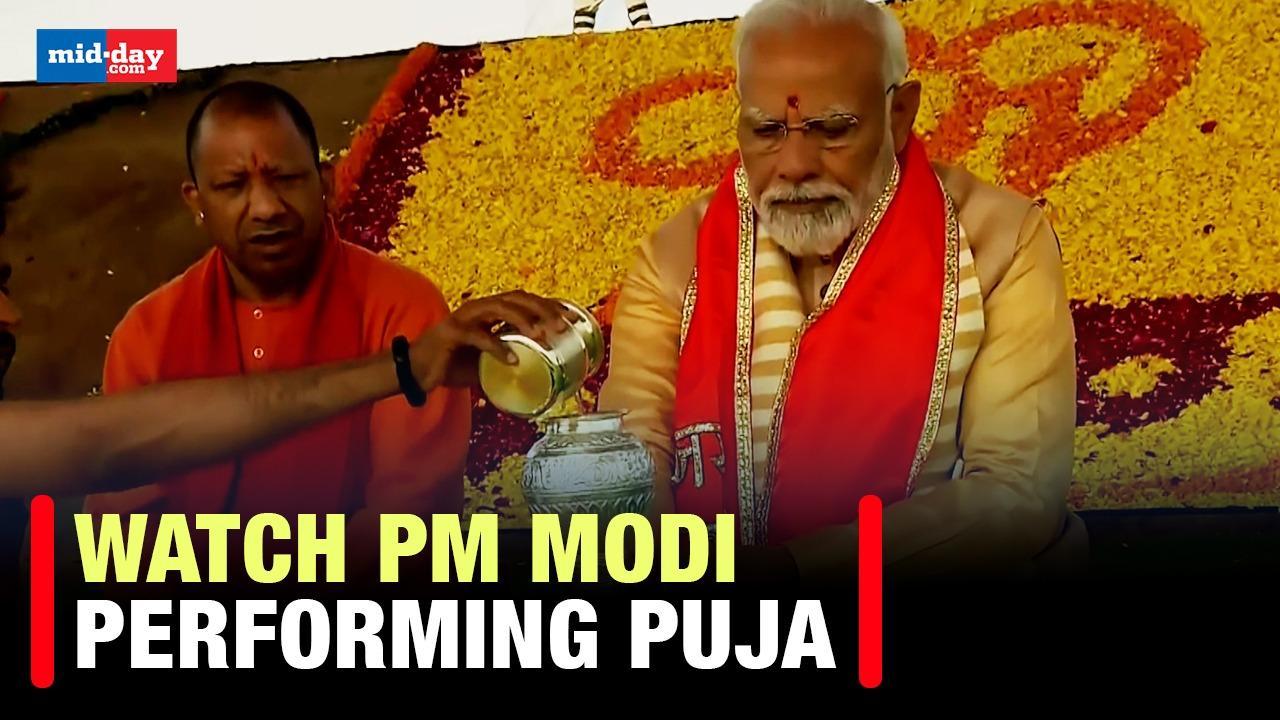 Kalki Dham Mandir: PM Modi performs pooja at foundation stone laying ceremony