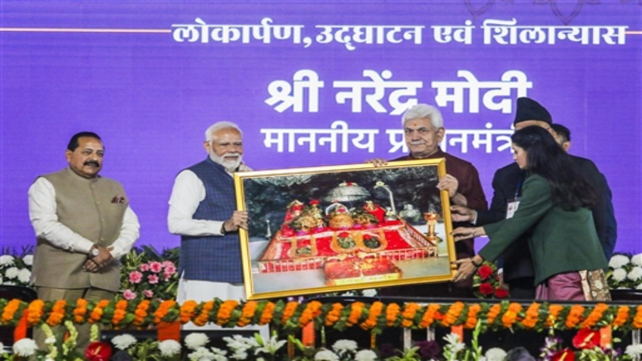 He flagged off the first electric train in the Valley and the train service between Sangaldan and Baramulla stations
