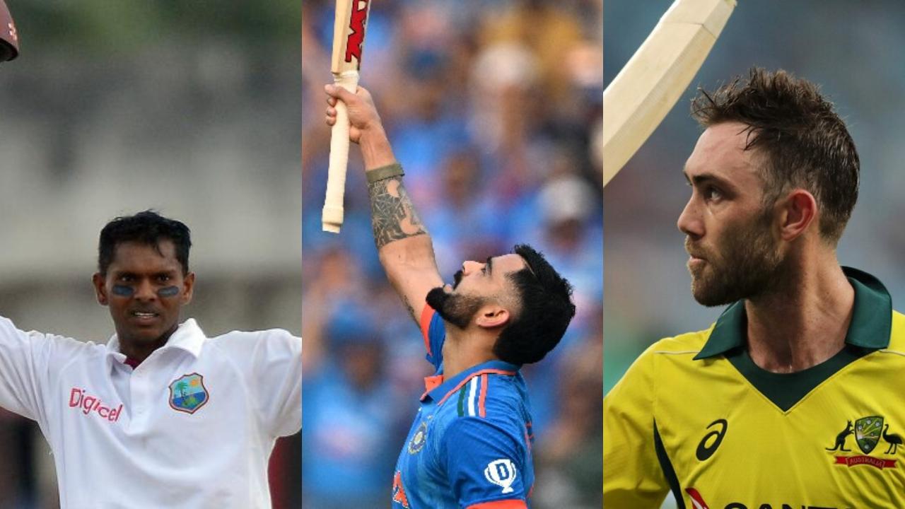 The three batsmen from all three formats to score the most number of unbeaten centuries are Shivnarine Chanderpaul, Virat Kohli and Glenn Maxwell