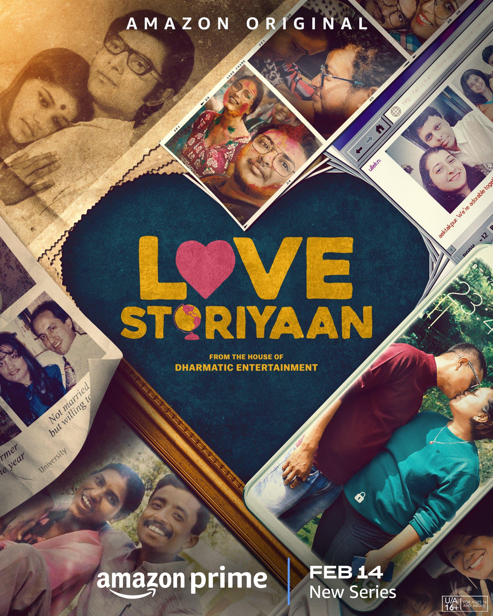 Love Storiyaan (February 14) - Streaming on Prime VideoLove Storiyaan, presented by Karan Johar’s Dharmatic Entertainment, is a heartwarming series exploring the profound complexities of love through six real-life stories. Each episode delves into the unique tales of different couples, showcasing their journey of overcoming obstacles for their beloved. Inspired by stories from the India Love Project, the series is a celebration of love’s triumph over barriers such as culture, faith, gender, and even war.