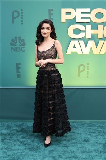 US actress Rachel Zegler arrived for the 2024 People's Choice Awards at the Barker Hangar in Santa Monica
