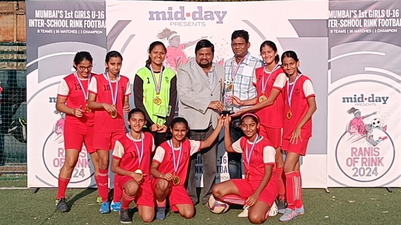 Arya Vidya Mandir (Juhu) defeated Rustomjee Cambridge (Dahisar) by 2-0 in the finals of the tournament. AVM Juhu won the Mid-Day's Ranis of Rink title for the second consecutive time