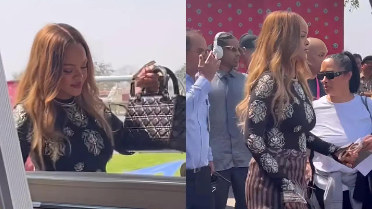 Check out Rihanna's arrival in Jamnagar for Anant Ambani and Radhika Merchant's pre-wedding celebration. Watch here