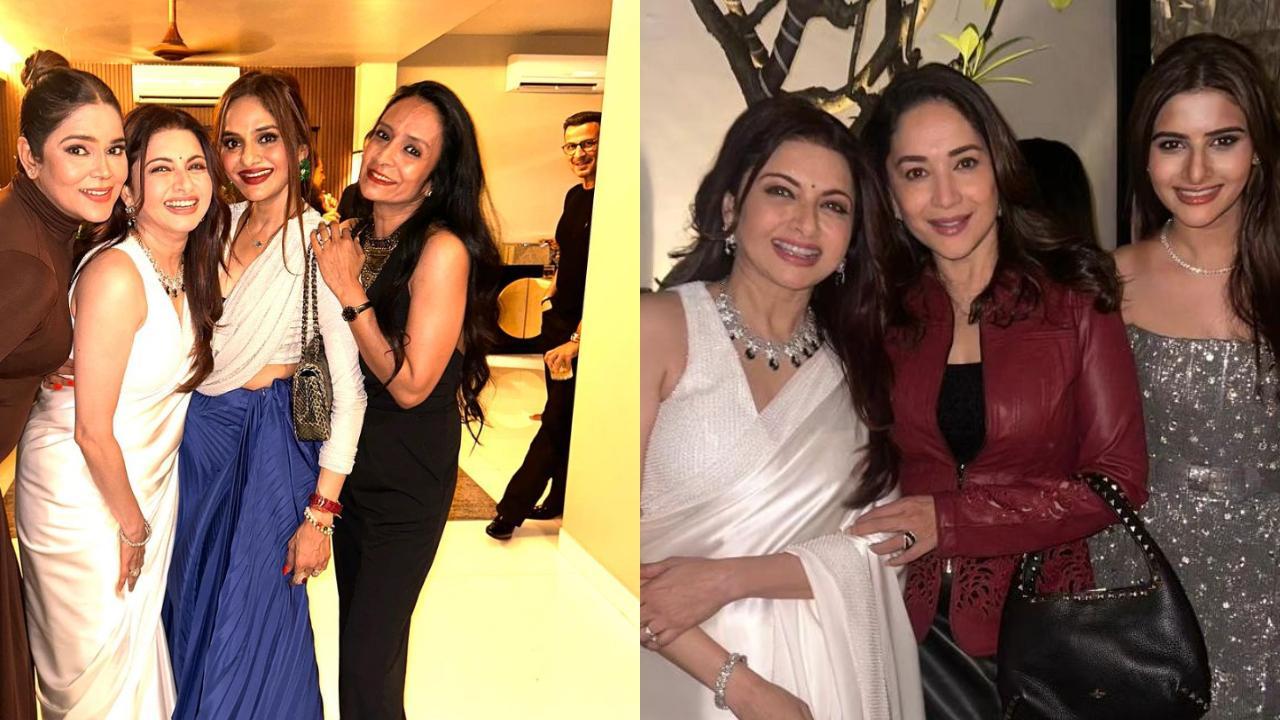 PICS: Inside Bhagyashree's 55th birthday with Madhuri, Sanjay and others