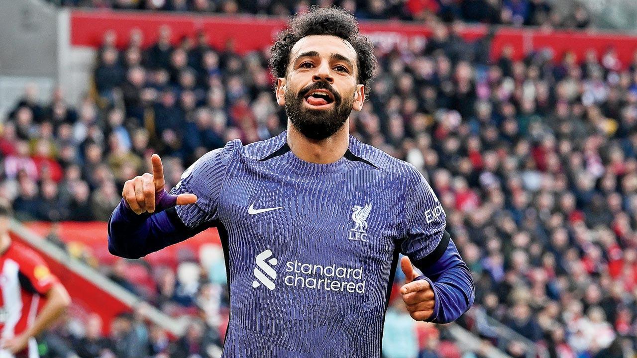 Salah scores as leaders Liverpool rout Brentford