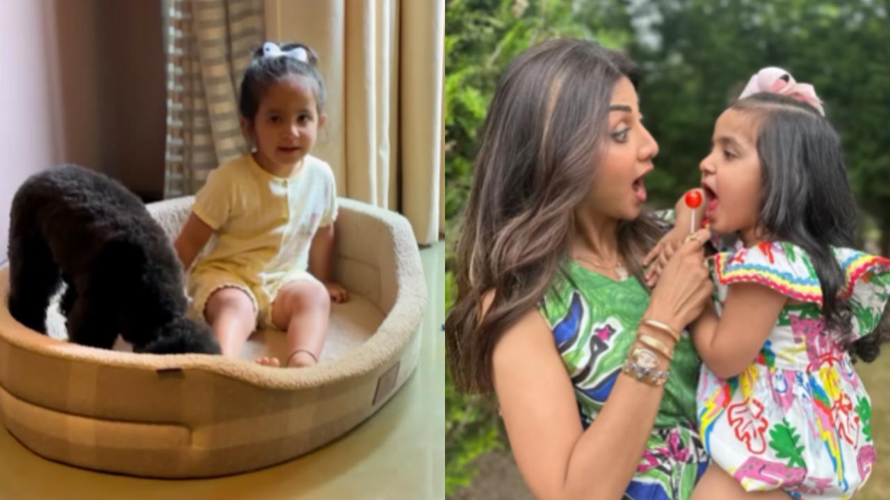 Shilpa Shetty's daughter Samisha turns 4, cuddles her pet pooch in bday video