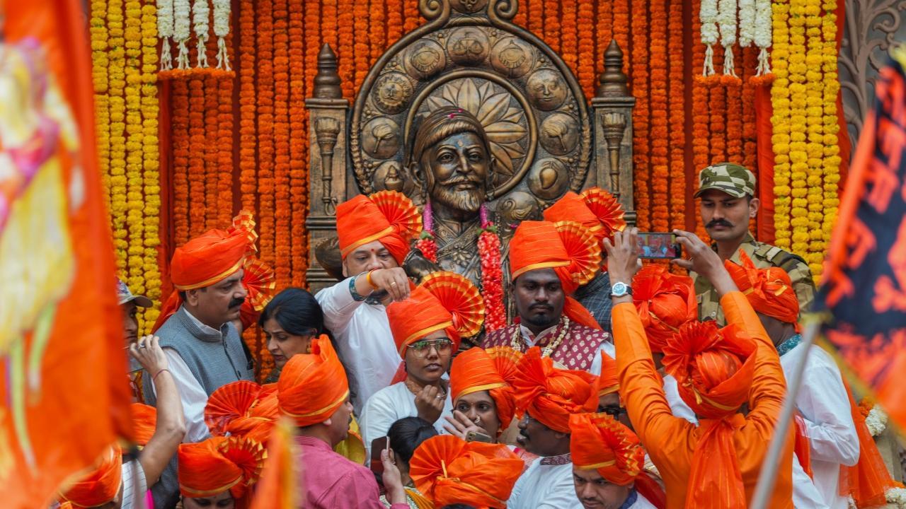 IN PHOTOS: People celebrate 'Shivaji Jayanti' in Maharashtra Sadan, New Delhi