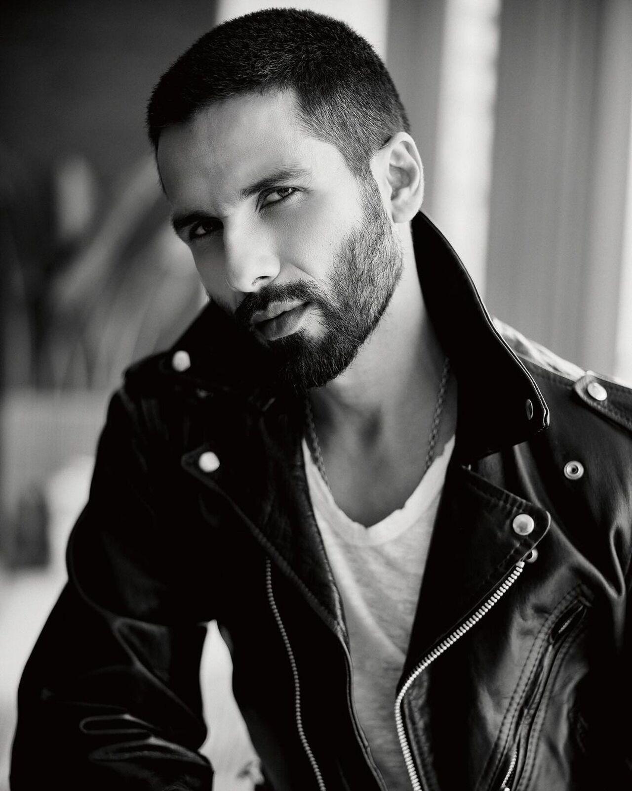 Not just suits, but Shahid Kapoor needs just a leather jacket to look equally stylish